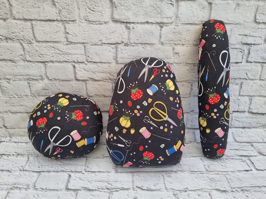 Set of 3 tailors pressing hams, tailors pressing hams, tailors sausage ham, woolen tailors ham, tailors ham and tailors sleeve roll