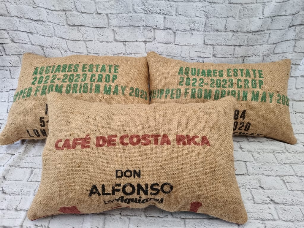 cushions from coffee sack hessian