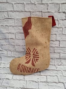 Christmas Stockings – Recycled Hessian Coffee Sack Stockings – FiddlyLily - 8