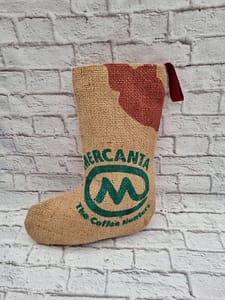 Christmas Stockings – Recycled Hessian Coffee Sack Stockings – FiddlyLily - 2