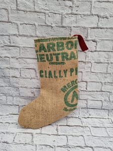 Christmas Stockings – Recycled Hessian Coffee Sack Stockings – FiddlyLily - 5