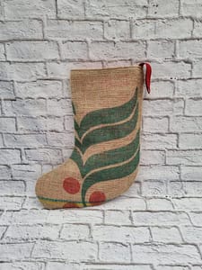 Christmas Stockings – Recycled Hessian Coffee Sack Stockings – FiddlyLily - 6