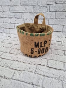 Storage Baskets – Recycled Hessian Coffee Sack Baskets – FiddlyLily - 2