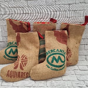 Burlap Christmas stocking