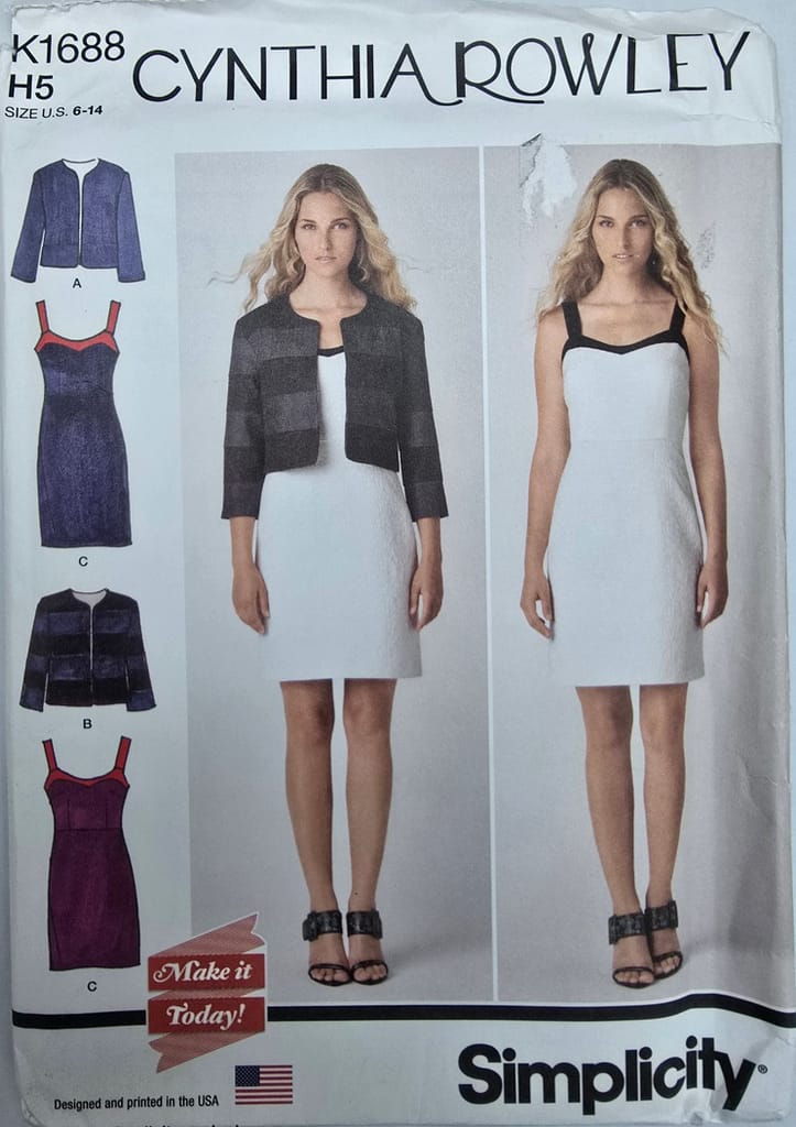 simplicity Sewing pattern Cynthia Rowley K1688