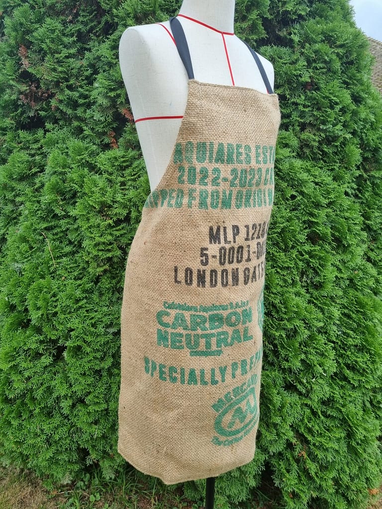 Handmade Hessian Apron - Upcycled Coffee Sack - Fiddlylily