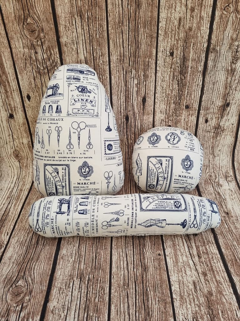 Set of 3 tailors pressing hams, tailors pressing hams, tailors sausage ham, woolen tailors ham, tailors ham and tailors sleeve roll