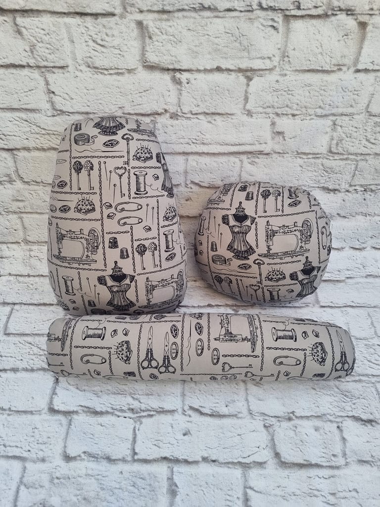 Set of 3 tailors pressing hams, tailors pressing hams, tailors sausage ham, woolen tailors ham, tailors ham and tailors sleeve roll